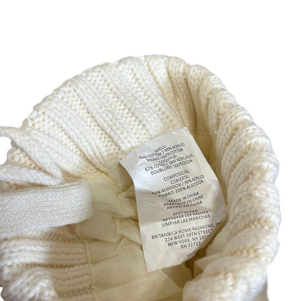 NWT Ugg Home Cable Knit Christmas Stockings Set of 2 Cream White Holiday Decor - Picture 6 of 7